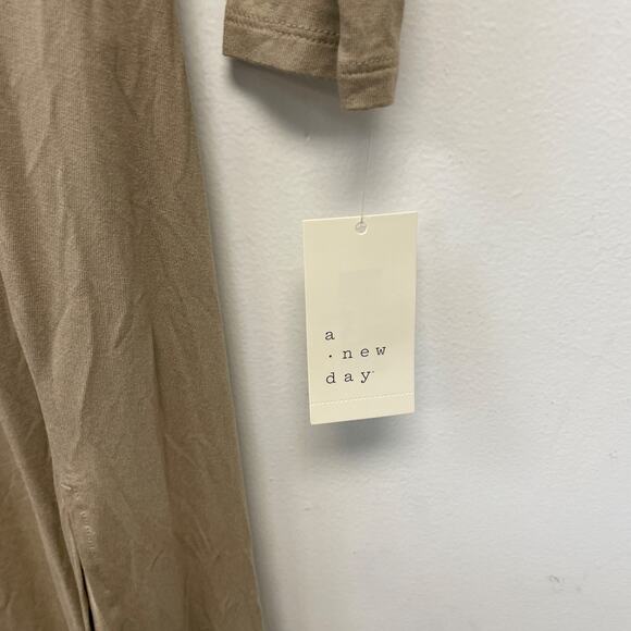 A New Day Women's Long Sleeve Knit Ballet Maxi Dress Tan Size Medium - Picture 4 of 6